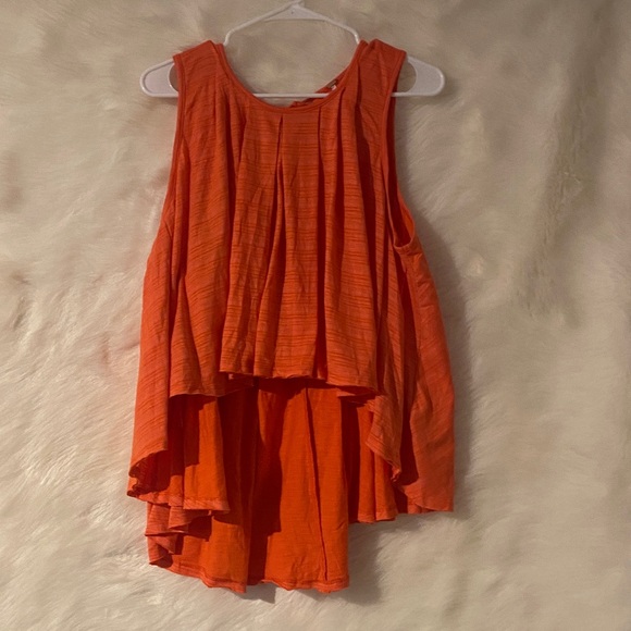 Free People Tops - Free People Bright Orange Striped Top